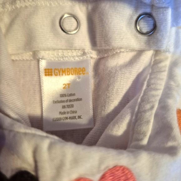 Gymboree girls size 2T pink corduroy pinnie with Peter Pan bodysuit & hat - Picture 4 of 9